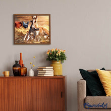 Afbeelding in Gallery-weergave laden, Diamond Painting - Veulen en kat dieren, Diamond Painting Dieren