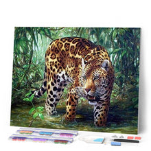 Afbeelding in Gallery-weergave laden, Diamond Painting - Luipaard in de jungle dieren, Diamond Painting Dieren, luipaarden