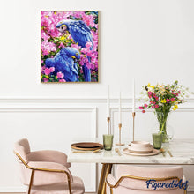 Afbeelding in Gallery-weergave laden, Diamond Painting - Blauwe papegaaien dieren, vogels, Diamond Painting Dieren, Diamond Painting Bloemen, bloemen, papegaaien