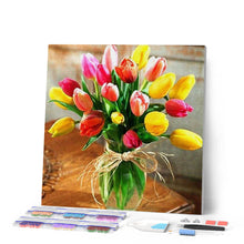 Afbeelding in Gallery-weergave laden, Diamond Painting - Boeket Tulpen Diamond Painting Bloemen, bloemen