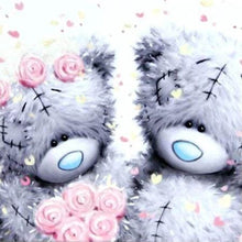 Afbeelding in Gallery-weergave laden, Diamond Painting - Twee teddyberen en rozen Diamond Painting Andere, ander