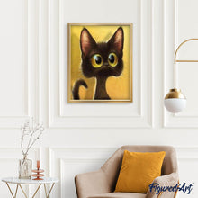 Afbeelding in Gallery-weergave laden, Diamond Painting - Verrast chatten 40x50cm reeds ingelijst
