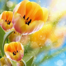 Afbeelding in Gallery-weergave laden, Diamond Painting - Gele tulpen Diamond Painting Bloemen, bloemen