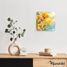 Afbeelding in Gallery-weergave laden, Diamond Painting - Gele tulpen Diamond Painting Bloemen, bloemen