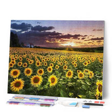 Afbeelding in Gallery-weergave laden, Diamond Painting - Zonnebloem veld Diamond Painting Bloemen, bloemen