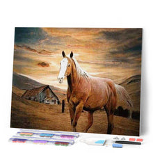 Afbeelding in Gallery-weergave laden, Diamond Painting - Paard in de schemering dieren, Diamond Painting Dieren, paarden