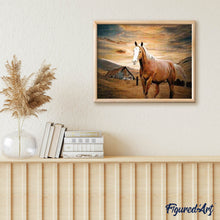 Afbeelding in Gallery-weergave laden, Diamond Painting - Paard in de schemering dieren, Diamond Painting Dieren, paarden