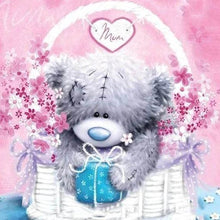 Afbeelding in Gallery-weergave laden, Diamond Painting - Teddy in zijn mand Diamond Painting Romantiek, romantiek