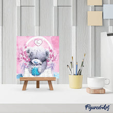 Afbeelding in Gallery-weergave laden, Diamond Painting - Teddy in zijn mand Diamond Painting Romantiek, romantiek