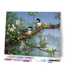 Afbeelding in Gallery-weergave laden, Diamond Painting - Vogels op een bloeiende tak dieren, vogels, Diamond Painting Dieren