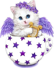 Afbeelding in Gallery-weergave laden, Diamond Painting - Kitten in een beker dieren, katten, Diamond Painting Dieren