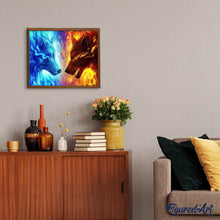 Afbeelding in Gallery-weergave laden, Diamond Painting - Wolven klaar om te vechten dieren, Diamond Painting Dieren