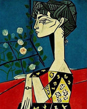Afbeelding in Gallery-weergave laden, Diamond Painting - Vrouwen abstract profiel Diamond Painting Beroemde Schilderijen, beroemde schilderijen