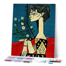 Afbeelding in Gallery-weergave laden, Diamond Painting - Vrouwen abstract profiel Diamond Painting Beroemde Schilderijen, beroemde schilderijen
