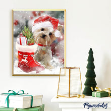 Afbeelding in Gallery-weergave laden, Diamond Painting - Hond met cadeaus dieren, Diamond Painting Dieren, honden