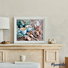 Afbeelding in Gallery-weergave laden, Diamond Painting - Koffie en zandkoekjes Diamond Painting Keuken, keuken