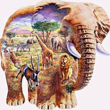 Afbeelding in Gallery-weergave laden, Diamond Painting - Olifant landschap dieren, Diamond Painting Dieren, olifanten, landschappen