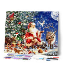 Afbeelding in Gallery-weergave laden, Diamond Painting - Kerstman en dieren dieren, Kerstmis, Diamond Painting Religie, religie