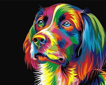 Afbeelding in Gallery-weergave laden, Diamond Painting - Hond popart dieren, Diamond Painting Dieren, honden, Pop-art