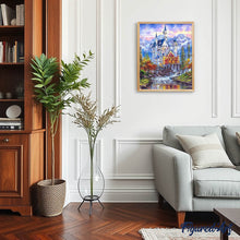 Afbeelding in Gallery-weergave laden, Diamond Painting - Kasteel in bergen kastelen, steden, Diamond Painting Steden, Diamond Painting Landschappen, landschappen, bergen