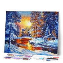 Afbeelding in Gallery-weergave laden, Diamond Painting - Gloed van zonsondergang op de rivier Diamond Painting Landschappen, landschappen