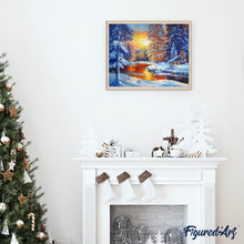 Afbeelding in Gallery-weergave laden, Diamond Painting - Gloed van zonsondergang op de rivier Diamond Painting Landschappen, landschappen