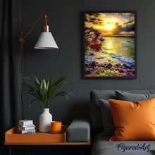 Afbeelding in Gallery-weergave laden, Diamond Painting - Golven bij de rotsen Diamond Painting Landschappen, landschappen