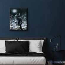 Afbeelding in Gallery-weergave laden, Diamond Painting - Kat in de sneeuw dieren, katten, Diamond Painting Dieren, winter
