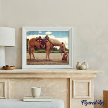 Afbeelding in Gallery-weergave laden, Diamond Painting - Paard en hond dieren, Diamond Painting Dieren, paarden