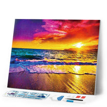 Afbeelding in Gallery-weergave laden, Diamond Painting - Zonsondergang aan het Strand