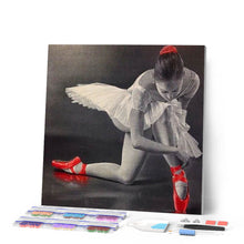 Afbeelding in Gallery-weergave laden, Diamond Painting - Ballerina's en rode spitzen dans, Diamond Painting Dans