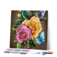Afbeelding in Gallery-weergave laden, Diamond Painting - Kleurrijke rozen Diamond Painting Bloemen, bloemen