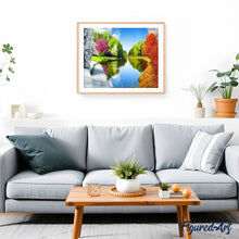 Afbeelding in Gallery-weergave laden, Diamond Painting - Reflectiemeer in de zomer Diamond Painting Landschappen, landschappen