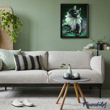Afbeelding in Gallery-weergave laden, Diamond Painting - Mooie kat in bloemen dieren, katten, Diamond Painting Dieren, bloemen