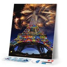 Afbeelding in Gallery-weergave laden, Diamond Painting - Vuurwerk en Eiffeltoren