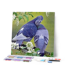 Afbeelding in Gallery-weergave laden, Diamond Painting - Duiven in liefde dieren, Diamond Painting Dieren