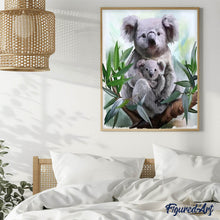 Afbeelding in Gallery-weergave laden, Diamond Painting - Koala familie dieren, Diamond Painting Dieren