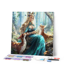 Afbeelding in Gallery-weergave laden, Diamond Painting - Fee en reekalfjes in het bos dieren, Diamond Painting Dieren