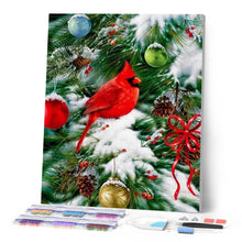 Afbeelding in Gallery-weergave laden, Diamond Painting - Vogel op kerstboom dieren, vogels, Kerstmis, Diamond Painting Dieren