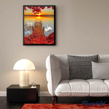 Afbeelding in Gallery-weergave laden, Diamond Painting - Houten ponton en zonsondergang Diamond Painting Landschappen, landschappen
