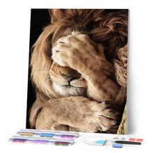 Afbeelding in Gallery-weergave laden, Diamond Painting - Verbergende leeuw dieren, Diamond Painting Dieren, leeuwen