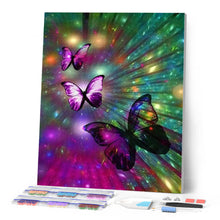 Afbeelding in Gallery-weergave laden, Diamond Painting - Vlucht van vlinders dieren, vlinders, Diamond Painting Dieren