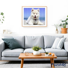 Afbeelding in Gallery-weergave laden, Diamond Painting - Hond op het strand dieren, Diamond Painting Dieren, honden