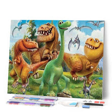 Afbeelding in Gallery-weergave laden, Diamond Painting - Gekke dinosaurussen dieren, Diamond Painting Dieren, dinosaurissen