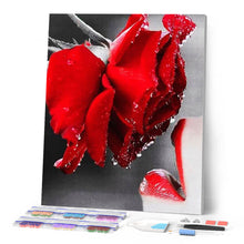 Afbeelding in Gallery-weergave laden, Diamond Painting - Rode roos en lippen Diamond Painting Bloemen, bloemen
