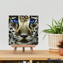 Afbeelding in Gallery-weergave laden, Diamond Painting - Luipaard met blauwe ogen dieren, Diamond Painting Dieren, luipaarden