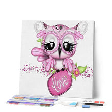 Afbeelding in Gallery-weergave laden, Diamond Painting - Uil liefde dieren, Diamond Painting Dieren, Diamond Painting Romantiek, uilen, romantiek