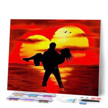 Afbeelding in Gallery-weergave laden, Diamond Painting - Liefhebbers op het strand Diamond Painting Romantiek, romantiek