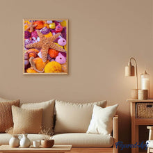 Afbeelding in Gallery-weergave laden, Diamond Painting - Kleurrijke ster- en zeeschelpen dieren, Diamond Painting Dieren