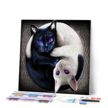 Afbeelding in Gallery-weergave laden, Diamond Painting - Yin en Yang katten dieren, katten, Diamond Painting Dieren